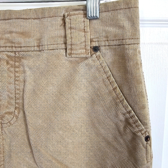 Gap 90s‎ Y2K Rubbed Denim Mini Pencil Skirt XS/S Khaki Tan Retro Office Indie - Picture 4 of 6